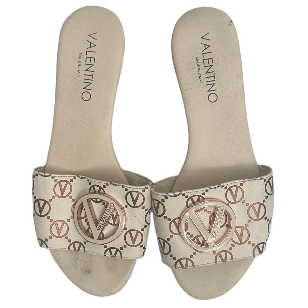 Valentino Carrie Sandals in cream, Gold and White from the spring 2022, size 10